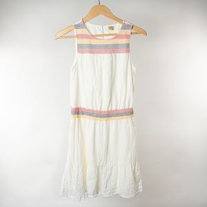 Embroidered Gauze Midi Dress